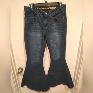 Cruel Denim Hannah Far-Out  Super Flare Leg Jeans Sz 28 Hippie Boho Festival